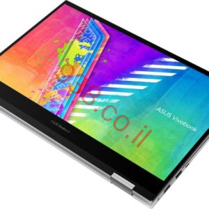 מחשב נייד אסוס מסך מגע מתהפך TP140KA N4500 LED14 128SSD 4GDDR WIN11 SILVER 1YEAR WARRNTY