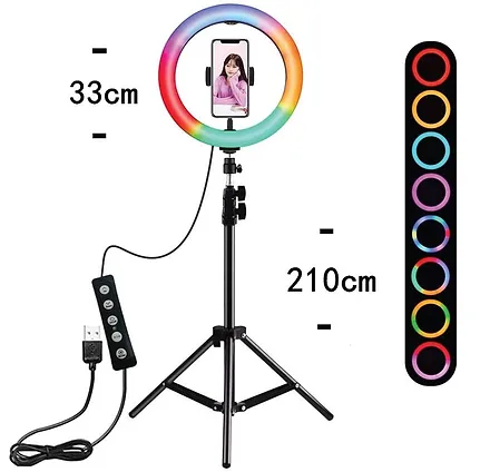 חצובה RGB רינג לייט - משנה צבעים 33 ס"מ