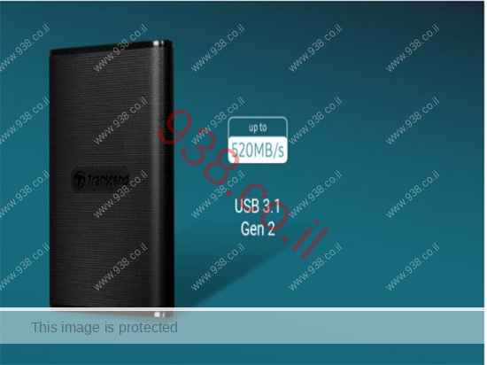 כונן SSD חיצוני Transcend ESD270C SSD USB 3.1 Type-C TS1TESD270C - נפח 1TB - צבע שחור