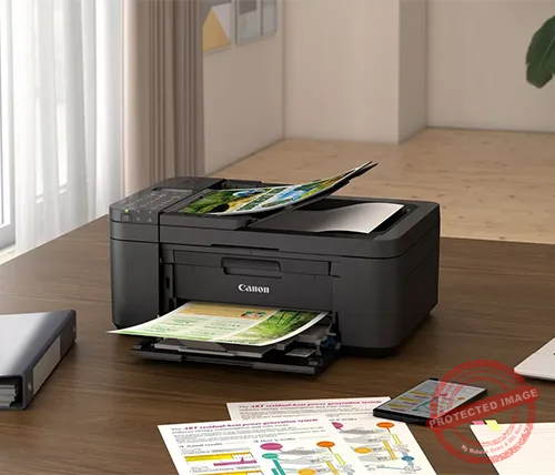 מדפסת משולבת אלחוטית צבעונית קנון Canon PIXMA TR4650 בצבע שחור