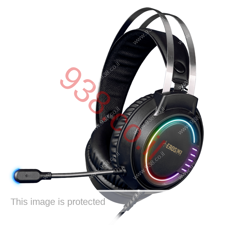 אוזניות גיימינג EROS-M3 עם RGB חיבור USB