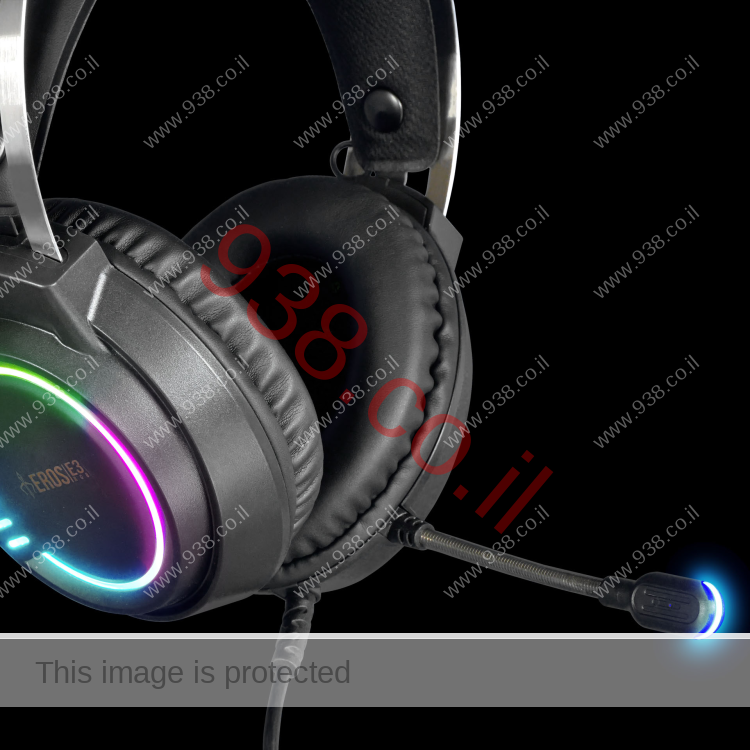 אוזניות גיימינג EROS-M3 עם RGB חיבור USB