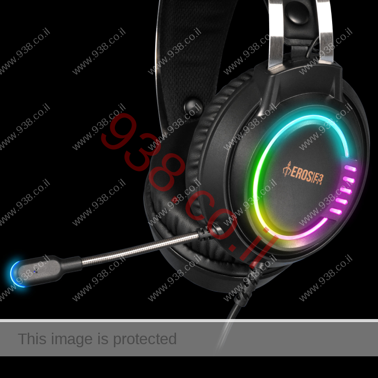אוזניות גיימינג EROS-M3 עם RGB חיבור USB