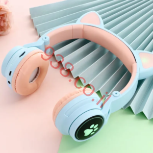 אוזניות קשת חתולה עם אורות בלוטוס- עוצמת שמע מתאים לילדים